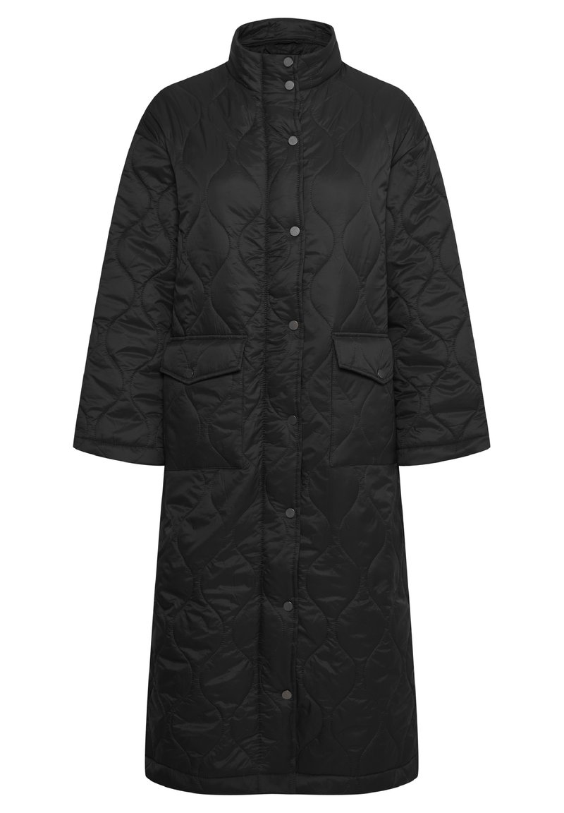 b.Young Wintermantel zwart denim/blackdenim b.Young Wintermantel zwart denim/blackdenim