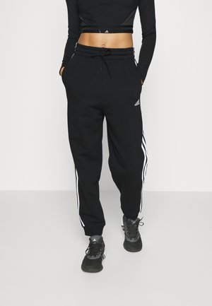 adidas Sportswear ESSENTIALS 3-STRIPES LOOSE-FIT - Træningsbukser - black/white