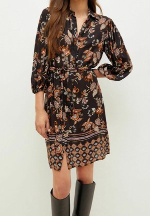 Shirt dress - mottled black