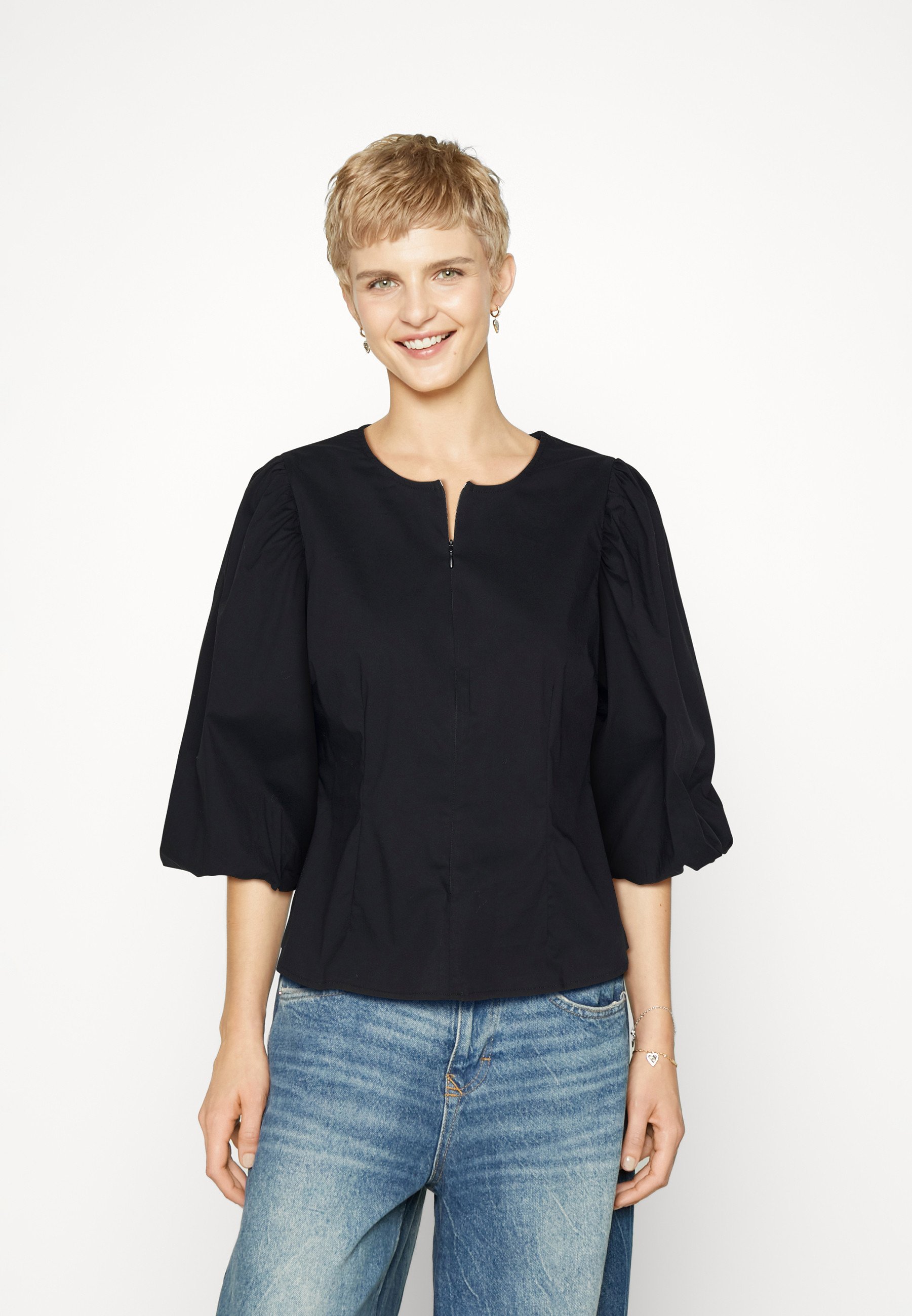 新品◯NEAU◯volume sleeve blouse (dark navy) VOLUME SLEEVE BLOUSE (dark navy) – NEAU__online