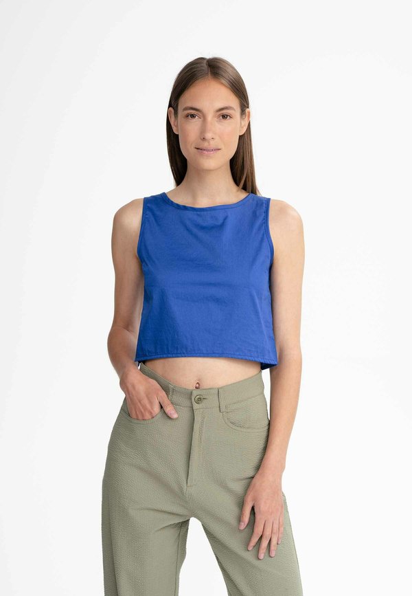 ÄRMELLOSES  TAMANI - Bluse - kornblume