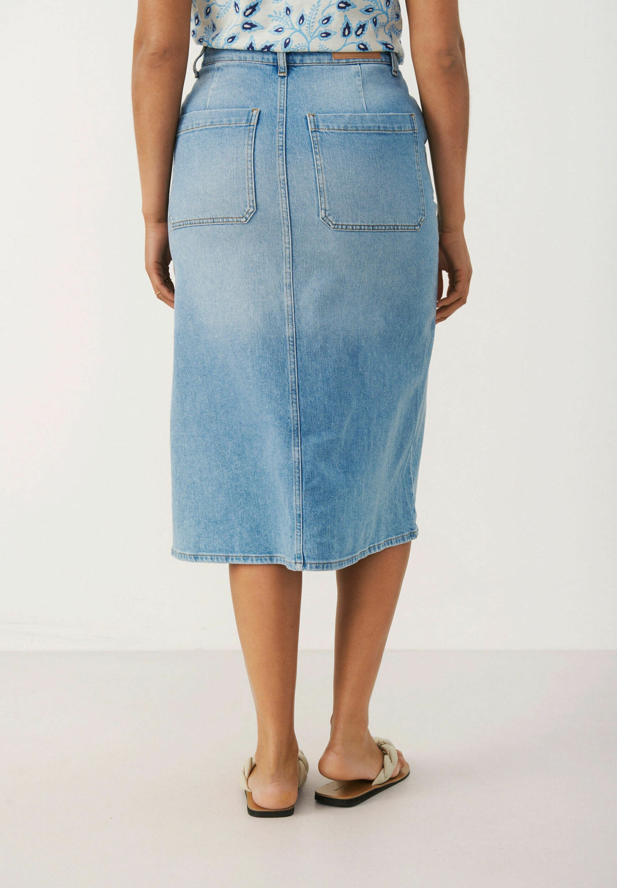 Part Two SIYAPW SK - A-line skirt - light blue denim/light-blue