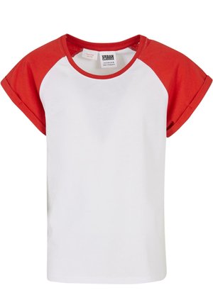 CONTRAST RAGLAN  - Print T-shirt - white hugered