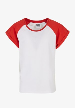 CONTRAST RAGLAN  - Potiskana majica - white hugered