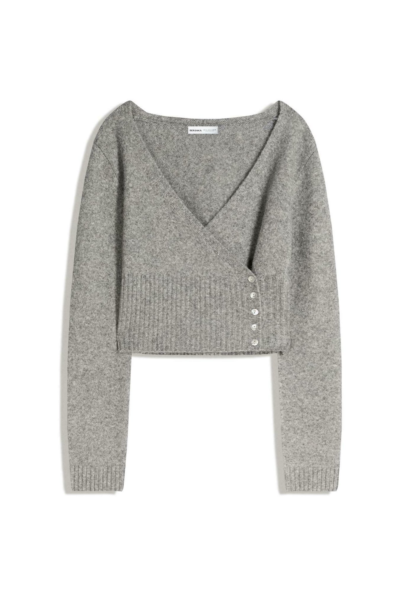 Bershka BUTTONED Cardigan grey