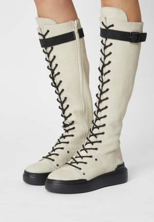 JOBB - Šněrovací vysoké boty - morat/pacifico off white/black