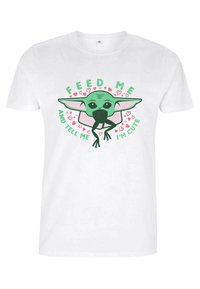 Star Wars STAR WARS: THE MANDALORIAN FEED ME AND TELL ME I'M CUTE UNISEX - T-shirt z nadrukiem