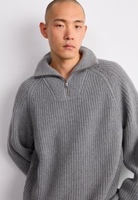 Carhartt WIP MARLON HALF ZIP - Pulover - grey heather