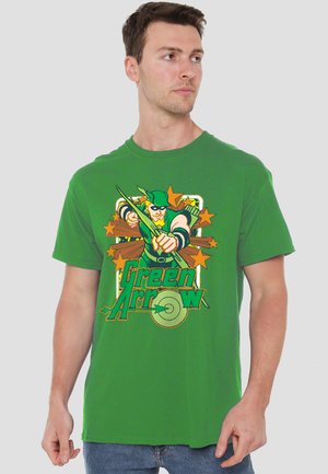 Cotton Soul, DC GREEN ARROW STARS - Print T-shirt - dark green