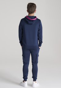 SIKSILK TAPED OVERHEAD - Jersey con capucha - navy/pink
