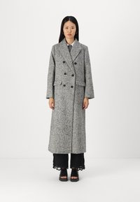 YAS YASPETRO LONG COAT - Klasični plašč - black/white/grey
