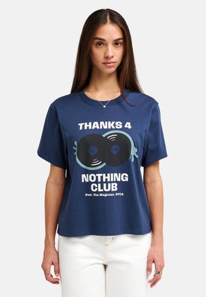 THANKS FOR EASY - T-shirt con stampa - moody blue