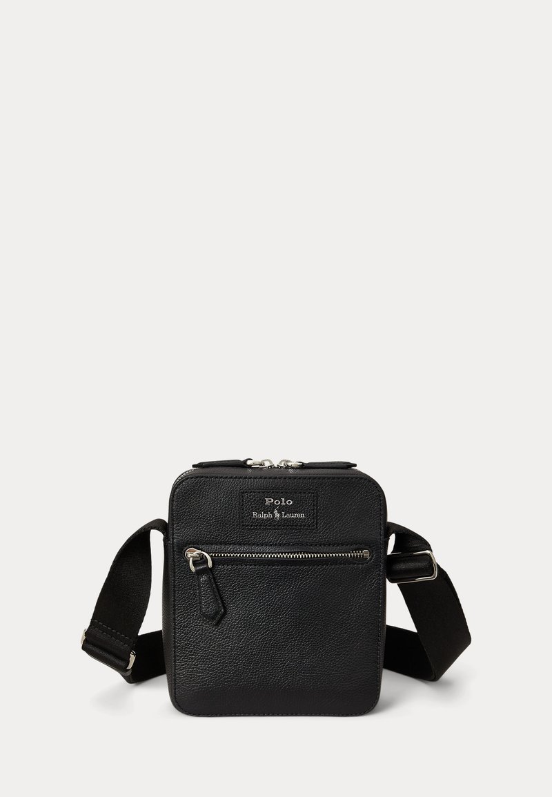 Polo Ralph Lauren PEBBLED LEATHER CROSSBODY BAG - Skuldertasker - black