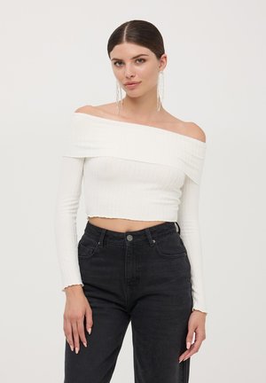 Maglietta a manica lunga - bianco lana