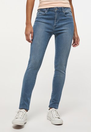 Taglio Aderente 5 Tasche Jeans Donna Mustang Style Georgia Super Skinny - Vita Alta E Gamba Super Stretta, Comodissimi E Elastici Jeans Elasticizzati T400 Neri