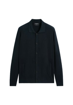 Massimo Dutti, Cardigan - mottled dark blue