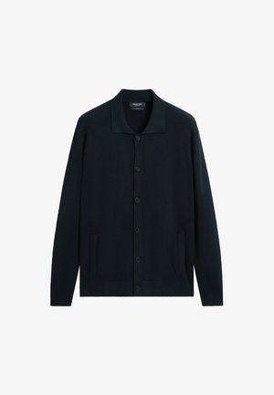 Massimo Dutti, Gilet - mottled dark blue