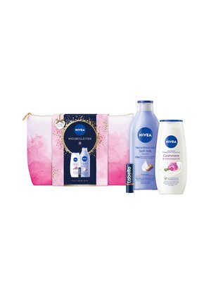 WEGBEGLEITER GESCHENKSET OIL PFLEGEDUSCHE + SOFT MILK + LABELLO + KULTURBEUTEL - Shower gel