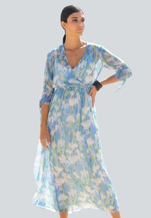 Maxi dress - blau/off-white