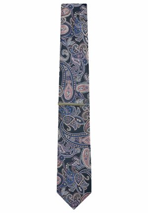 PATTERN WITH CLIP REGULAR - Krawatte - blue navy pink paisley