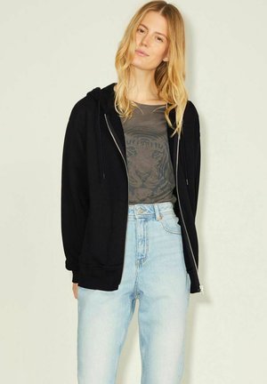 JXALLY - Felpa con zip - black