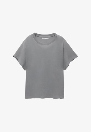 PULL&BEAR SHORT SLEEVE - Printtipaita - grey