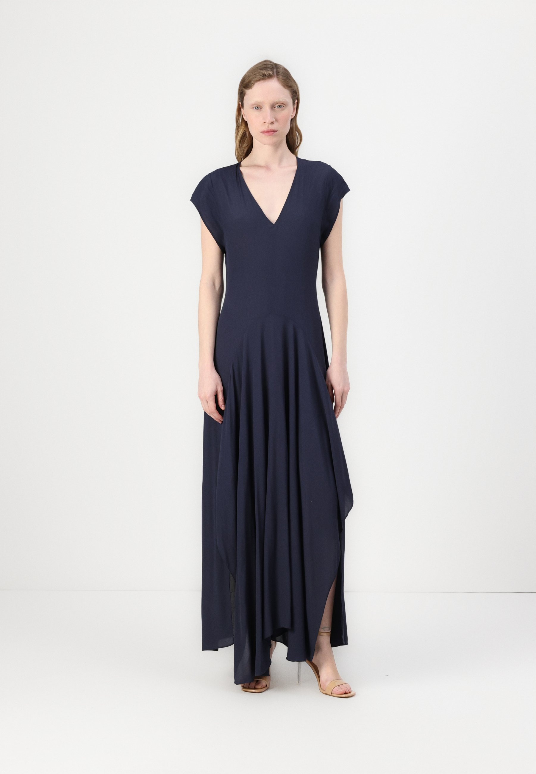sachin and babi light blue dress Women Summer Dresses Ruffle Cap Sleeve Casual Dress Boho Smocked Bodice Maxi  Dress With Pockets E05