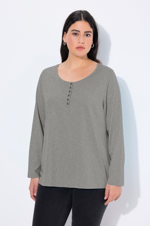 Ulla Popken, Langarmshirt - light gray-mottled