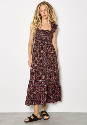 FOLK FLORAL MID - Freizeitkleid - black