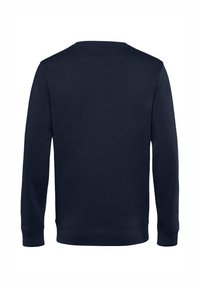 Námořnický crew neck sweatshirt s dlouhými rukávy, žebrovanými manžetami a lemem, měkká tkanina z bavlny s příměsí, hladká textura a jednoduchý design.