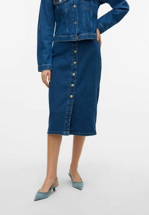 Vero Moda Denim skirt - dark blue denim