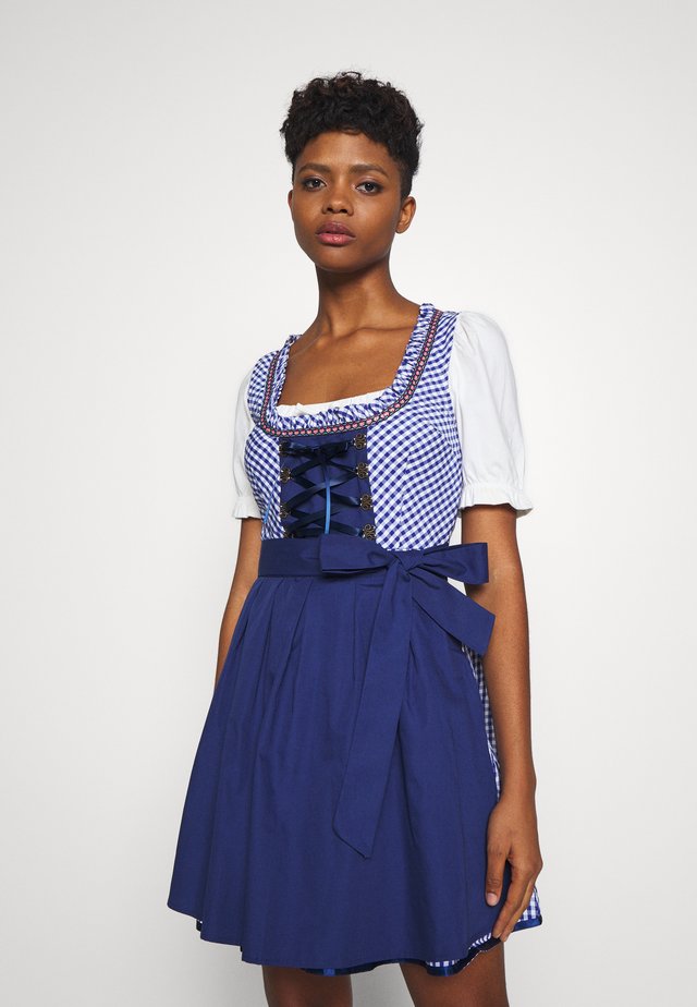 ONLLOLA LACE UP DIRNDL DRESS SET - Dirndl - cloud dancer/blue