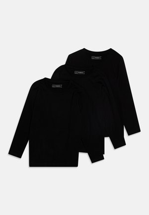 UNISEX 3 PACK  - T-shirt à manches longues - black