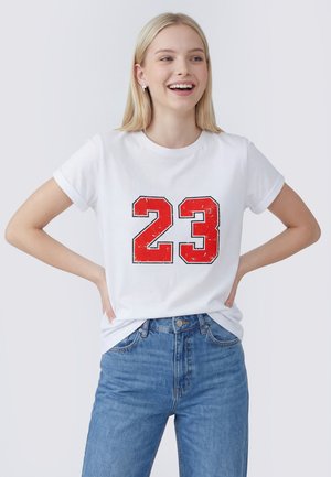 myMo, T-shirt con stampa - white