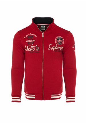 CARISMA PREMIUM  - Športna jopa s kapuco na zadrgo - rot