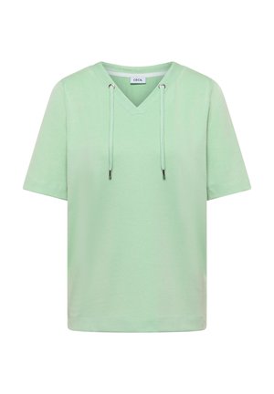 Cecil T-SHIRT MIT V-NECK UND STREIFEN - T-shirts print - juicy lime