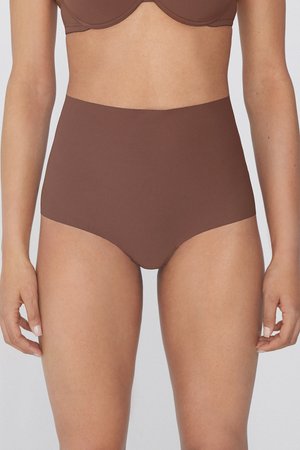 Tezenis HIGH-WAISTED LASER-CUT - Slip - Brown