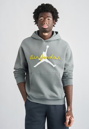 Džemperis ar kapuci - vintage lichen/sail