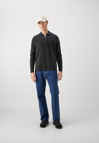 Samsøe Samsøe GUNA HALF ZIP - Pulóver - volcanic ash
