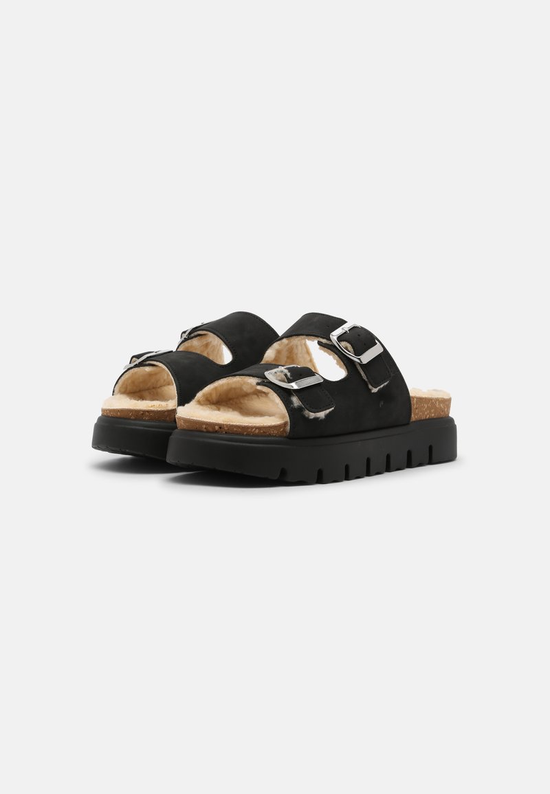 Damen Sneaker | Lazamani Pantolette flach black/schwarz - SE46079 Damen Sneaker | Lazamani Pantolette flach black/schwarz - SE46079
