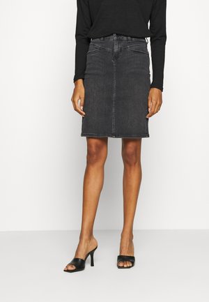 Pencil skirt - grey denim