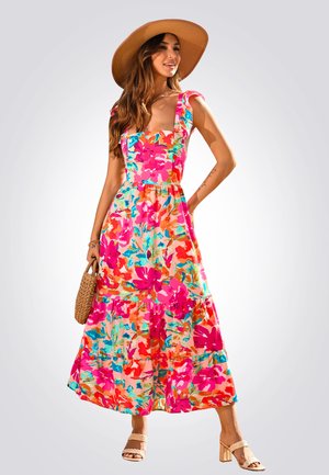 Cupshe CHIC FLORAL PRINT SUN FOR A STYLISH - Vestido informal - multi coloured