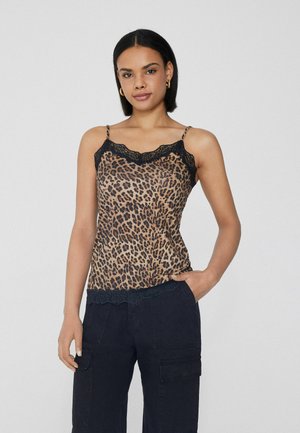 Tezenis MIT V-AUSSCHNITT - Top - animal print y stampa bright leopard