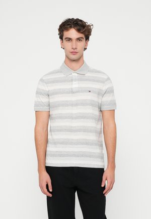 STRIPE STRUCTURE - Polokošeľa - light grey/ivory petal