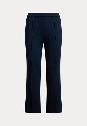 Μπλε ρουά παντελόνια με φανταχτό κλος από ελαστικό ύφασμα, με ραφές κατά μήκος του μπροστινού μέρους, ελαστική μέση και αφράτη υφή.