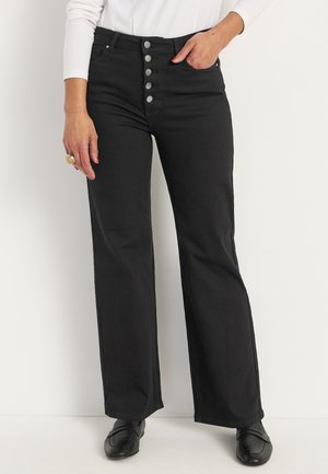 STRETCH  WITH HIGH WAIST - Flared-farkut - black   denim