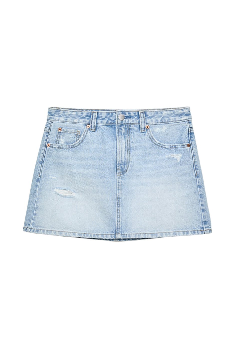 Light Blue Denim Mini Skirt