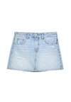 A-snit nederdel - light blue denim