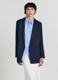 Calliope DOPPIOPETTO FANTASIA QUADRI - Cappotto corto - var blu notte