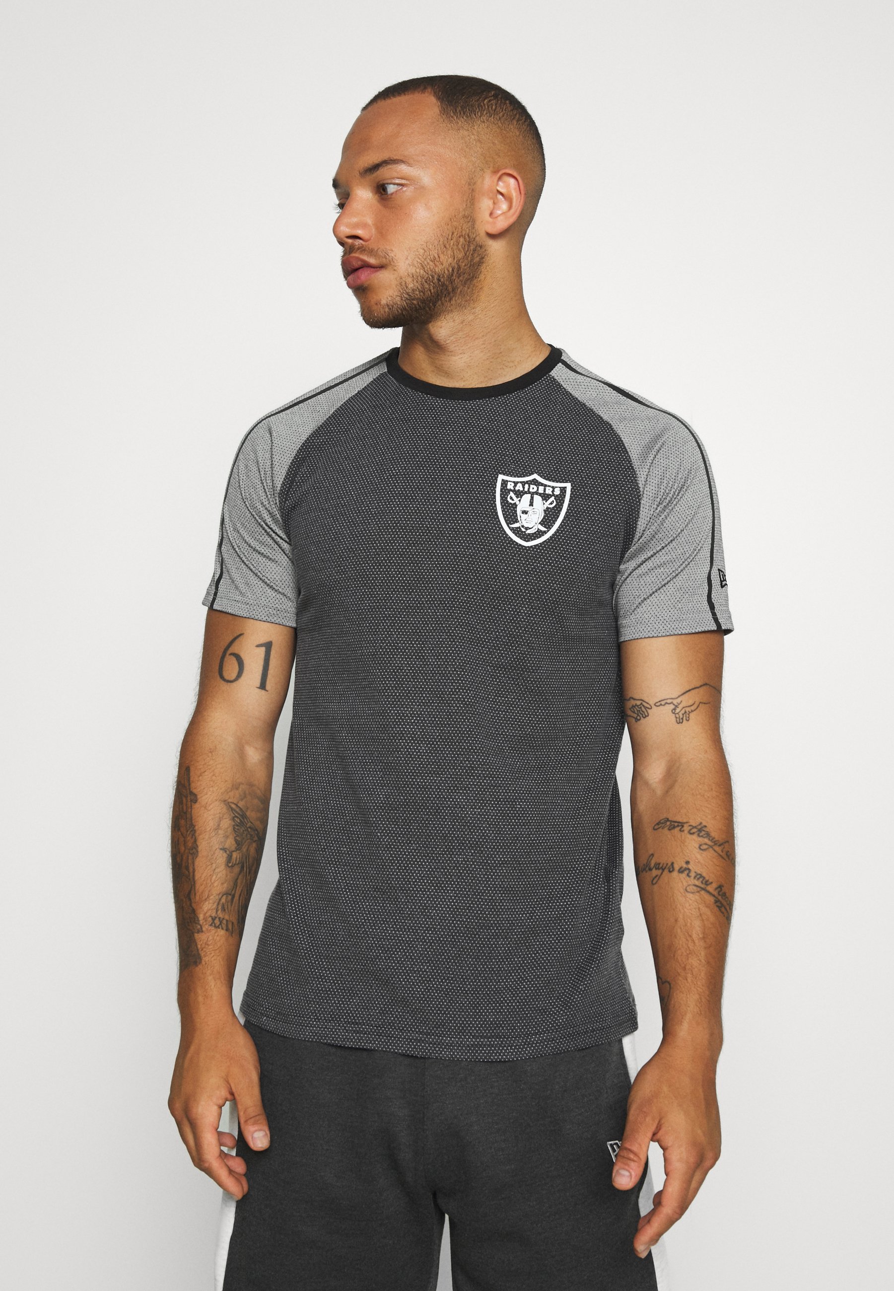 New Era NFL STRIPE RAGLAN TEE OAKLAND 
